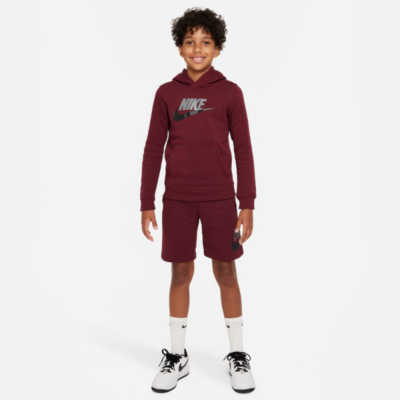 Big Kids' Nike Sportswear Club Fleece Hoodie - Dark Beetroot/Smoky Grey/Black