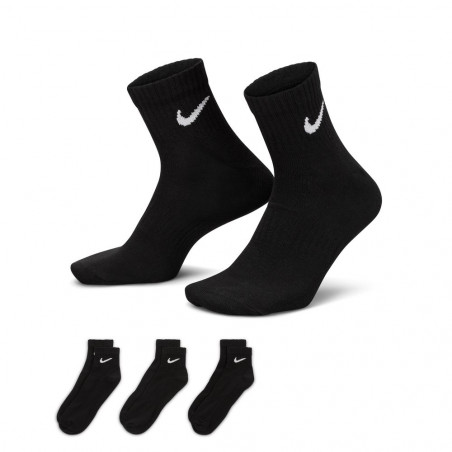 Nike Everyday Ankle Training Socks 3 Pack - Black - SX7677-010