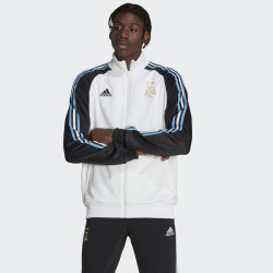 Veste de survêtement de football pour homme adidas Argentine (AFA) DNA - Blanc/Noir - HF3955