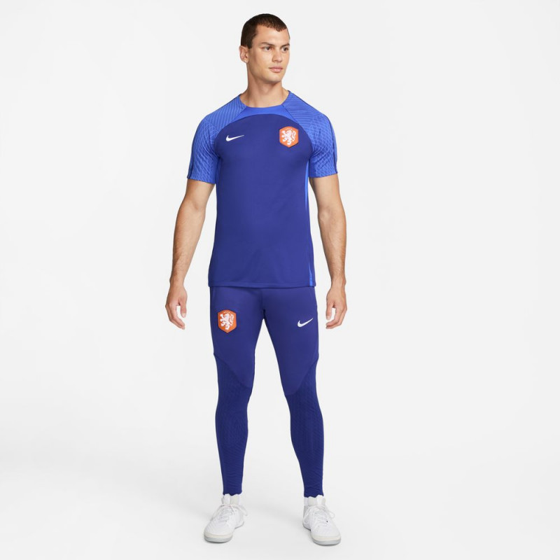 Nike Netherlands Strike Men's Dri-FIT Short-Sleeve Football Top - Deep Royal Blue/Hyper Royal/White