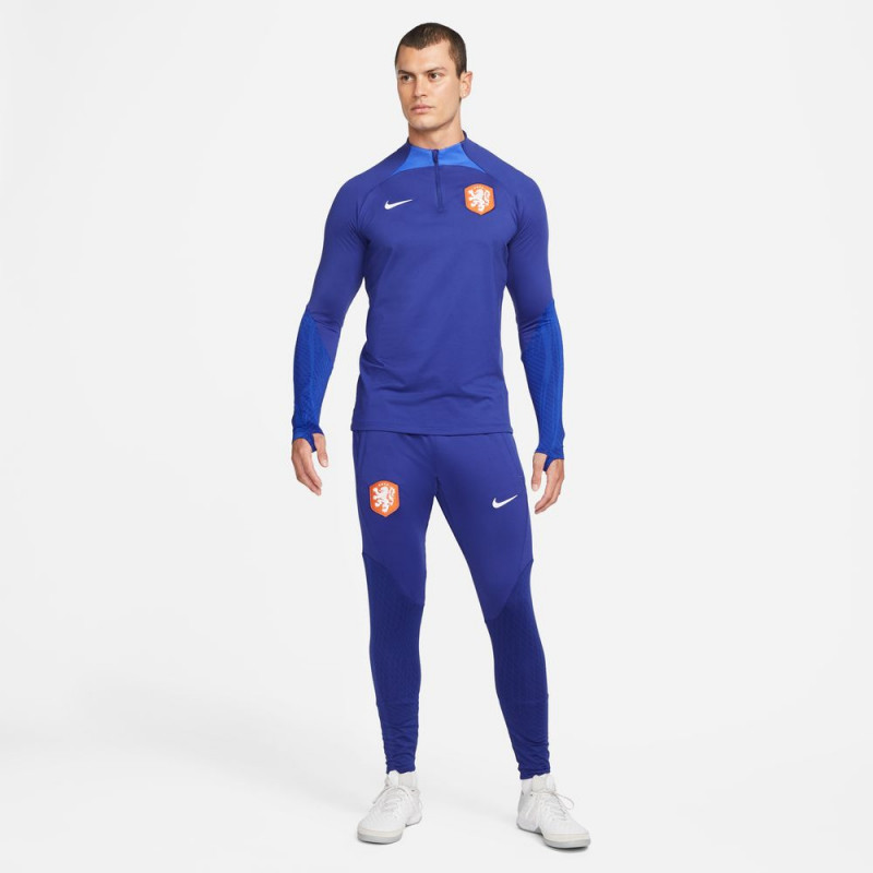 Nike Netherlands Strike Men's Dri-FIT Mesh Soccer Training Top - Deep Royal Blue/Hyper Royal/White
