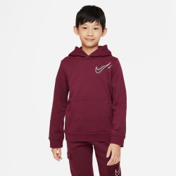 DX2295-638 - Nike Sportswear children's hooded sweatshirt - Dark Beetroot/Black