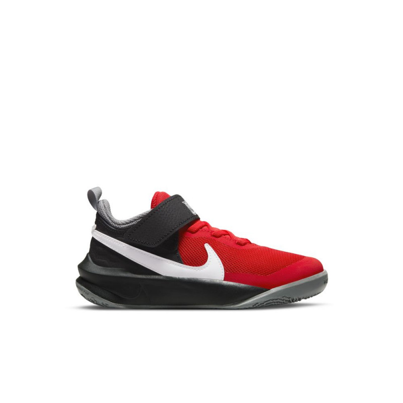 Nike Team Hustle D 10 Toddler Shoe - University Red/White-Particle Grey-Black