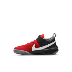 CW6736-607 - Nike Team Hustle D 10 children's basketball shoes - University Red/White-Particle Grey-Black