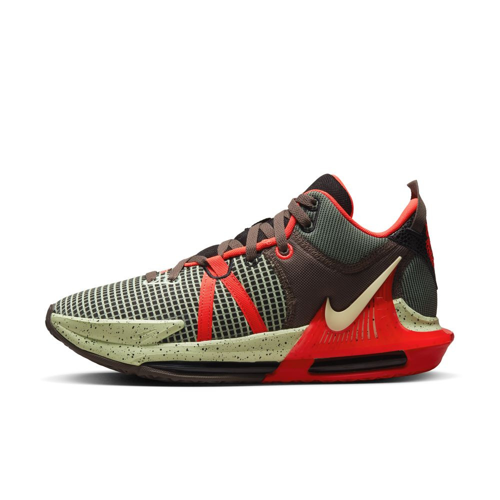 Chaussures de basket-ball Nike LeBron Witness 7 - Noir/Barely Volt-Bright Crimson