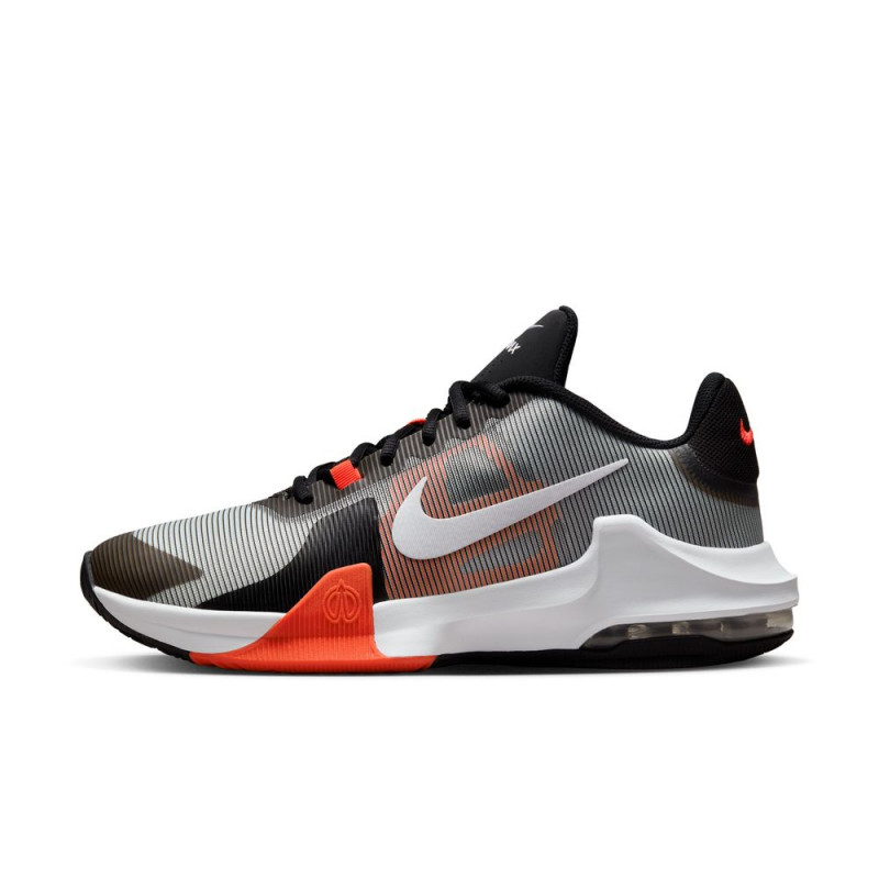 DM1124-002 - Chaussures de basketball Nike Air Max Impact 4 - Black/White-Bright Crimson-Wolf Grey
