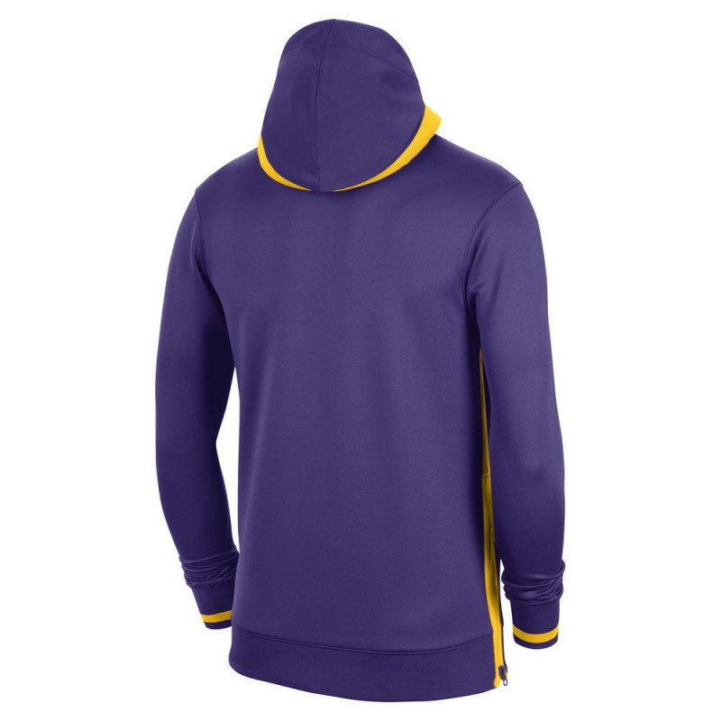 Men's Nike Los Angeles Lakers Showtime NBA Dri-FIT Full-Zip Hoodie - Champ Violet/Amarillo/Field Violet/White