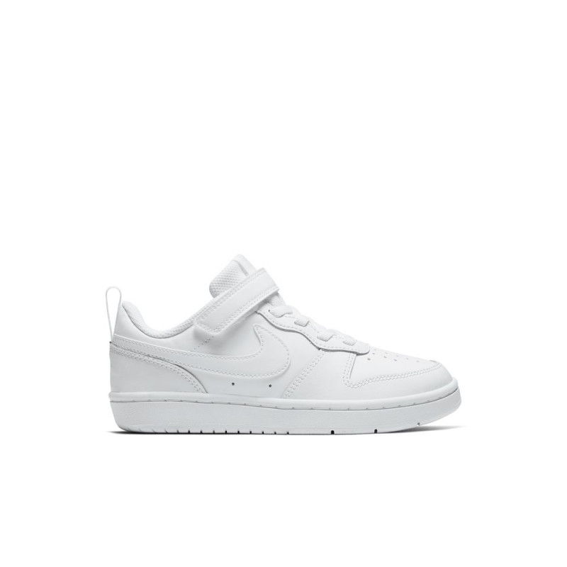 Nike Court Borough Low 2 (PSV) Kids' Shoes (Sizes 28 to 35) - White/White/White