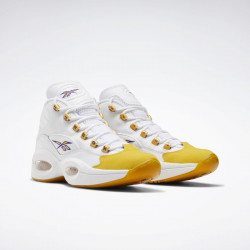 Reebok Question Mid Basketball Shoes - White/Yellow - FX4278