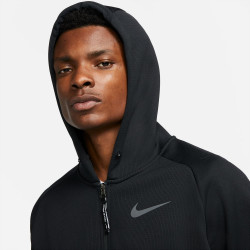 Nike Pro Therma-FIT Hooded Jacket - Black/Black/Iron Gray - DD2124-010