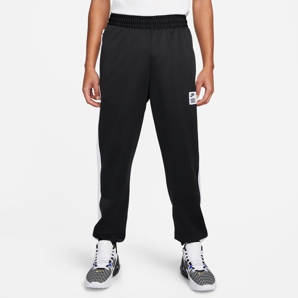 Pantalon de basket-ball en polaire pour homme Nike Therma-FIT Starting 5 - Noir/Blanc/Gris fumé foncé