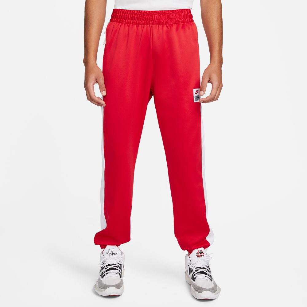 Pantalon de basket-ball en polaire pour homme Nike Therma-FIT Starting 5 - Rouge université/Blanc/Rouge université