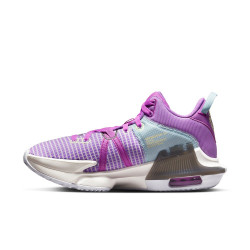 Nike LeBron Witness 7 Basketball Shoes - Fuchsia Dream/Citron Tint-Sail-White - DM1123-500