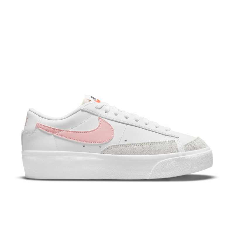 Nike Blazer Low Platform Women's Shoes - White/Pink Glaze-Summit White-Black