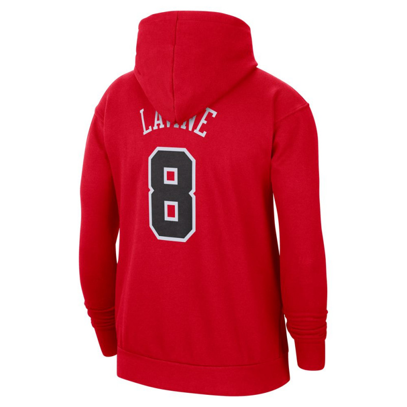 Men's Nike Chicago Bulls Essential NBA Fleece Hoodie - University Red/Zach Lavine