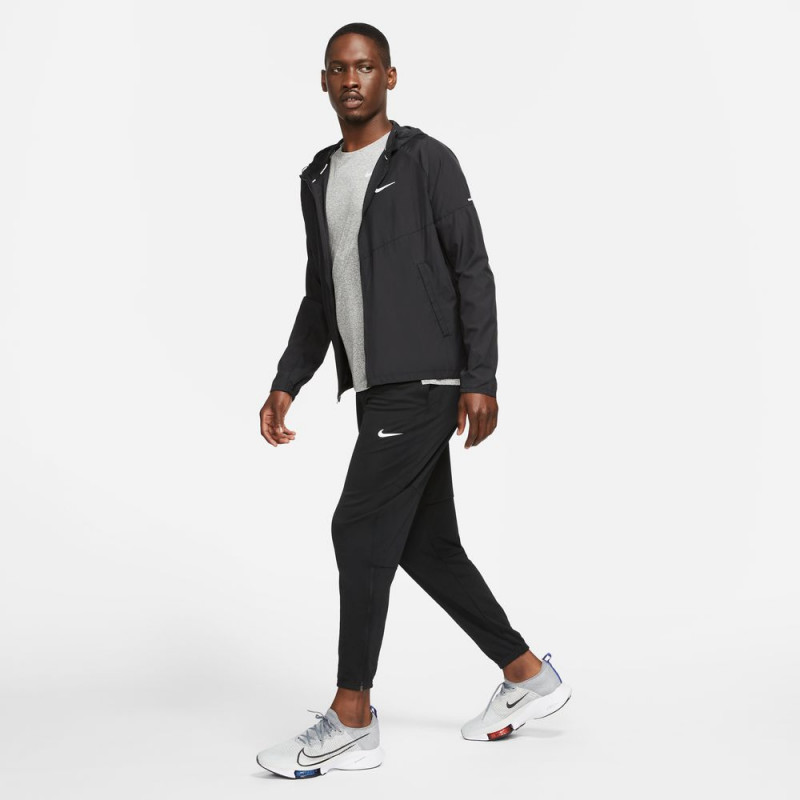 Nike M Nk Rpl Miler Jkt Men's Hooded Jacket - Black/Black/Reflective Silv