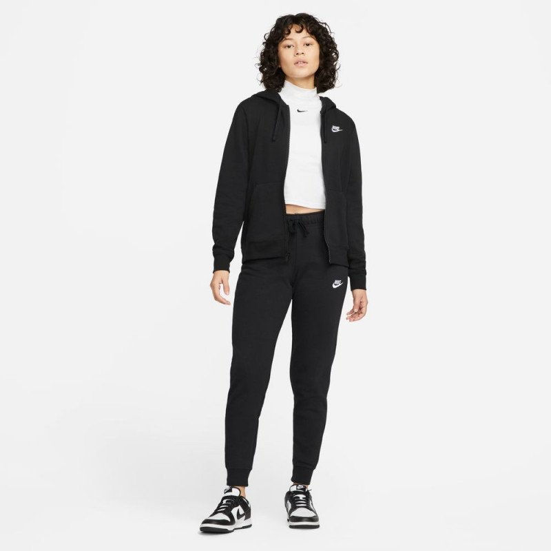 Nike Sportswear Club Fleece Women's Full-Zip Hoodie - Black/White