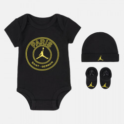Jordan Paris Saint-Germain Fourth Baby Three-Piece Set (0-12 Months) - Black/Yellow - NJ0575-023