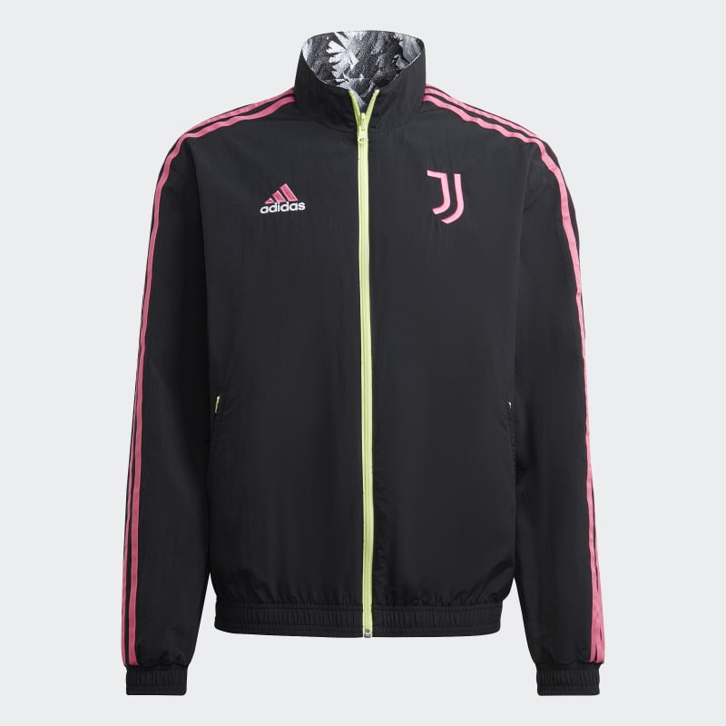 adidas Juventus Turin Anthem Football Jacket - Black/White/Pink