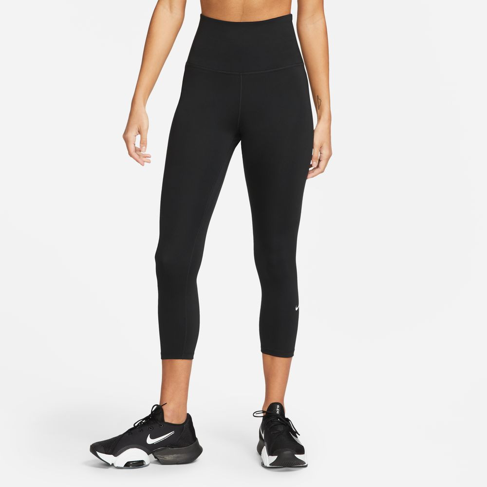 Legging court à taille haute pour femme Nike One - Noir/Blanc