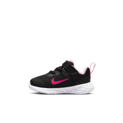 Nike Revolution 6 Baby Shoes - Black/Hyper Pink-Moss Pink - DD1094-007
