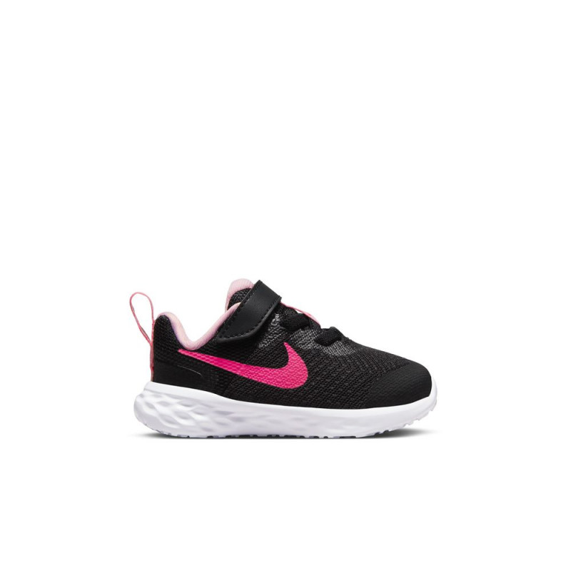 Nike Revolution 6 Infant/Toddler Shoes - Black/Hyper Pink-Moss Pink