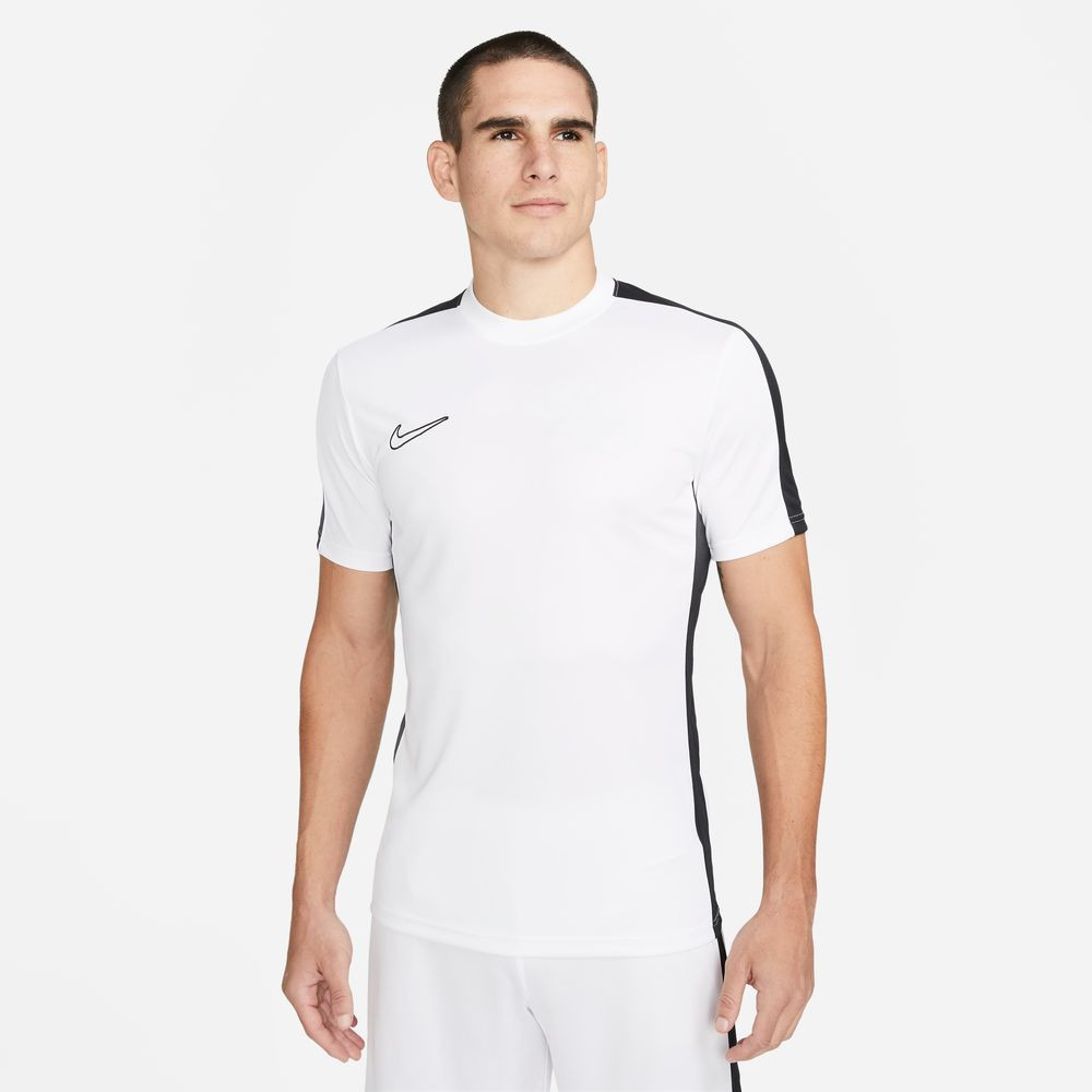 Haut de football à manches courtes pour homme Nike Dri-FIT Academy - Blanc/Noir/Noir