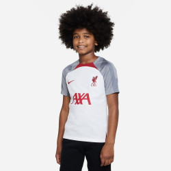 Maillot entraînement enfant Nike Liverpool FC Strike - Blanc/Gris Fumé/Rouge Robuste - DR4631-101