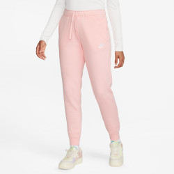 Pantalon femme Nike Sportswear Club Fleece - Rose tendre moyen/blanc - DQ5191-690