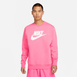 Nike Sportswear Club Fleece men's sweatshirt - Pink/White - DQ4912-684