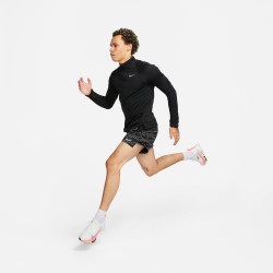 Haut de running manches longues Nike Therma-FIT Run Division Element - Noir/Argent réfléchissant - DV9297-010