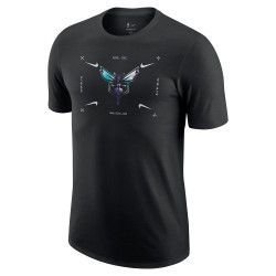 Jordan Charlotte Hornets Short Sleeve T-Shirt - Black - DZ0264-010