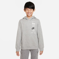 Nike Sportswear Kids' Hoodie - Dark Gray Heather - DX5158-063
