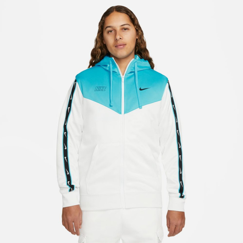 Veste homme Nike Sportswear Repeat - Blanc Sommet/Bleu Baltique/Noir - DX2025-121