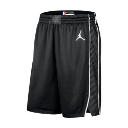 Jordan Brooklyn Nets Statement Edition Basketball Shorts - Black/Pure Platinum - DO9423-010