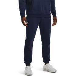 Pantalon jogging homme Under Armour Essential Fleece - Marine/Blanc - 1373882-410