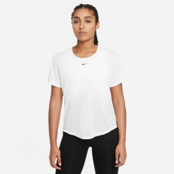 Nike Dri-FIT One Women's Short Sleeve Top - White Black - DD0638-100