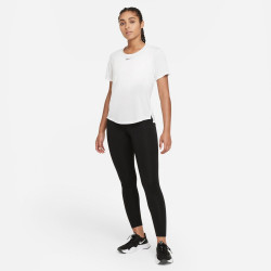 Haut manches courtes pour femme Nike Dri-FIT One - Blanc noir - DD0638-100