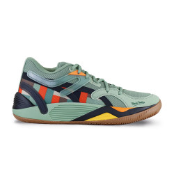 Puma TRC Blaze Court Black Fives Men's Basketball Shoes - Green/Orange - 377583 02