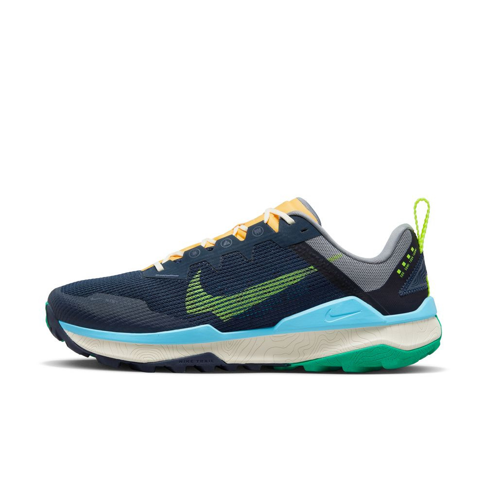 Nike Wildhorse 8 Men's Trail Running Shoes - Obsidian/Volt-Cool Grey-Baltic Blue