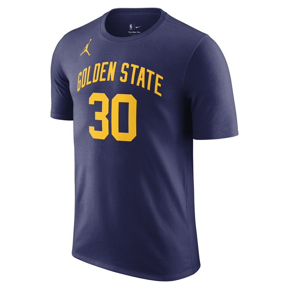Men's NBA Short Sleeve T-Shirt Jordan Golden State Warriors Stephen Curry Statement Edition - Loyal Blue