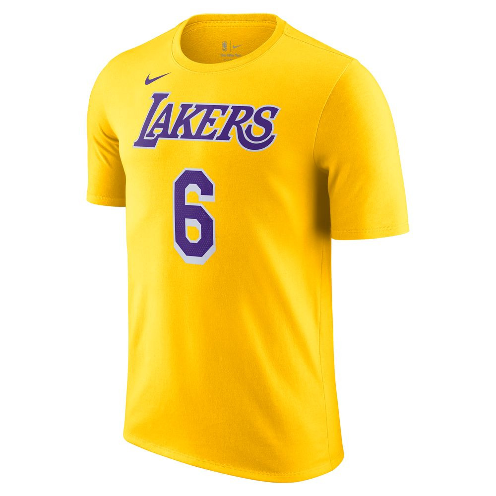 Nike Los Angeles Lakers Lebron James Men's NBA T-Shirt - Yellow