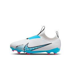 Nike Jr. Zoom Mercurial Vapor 15 Academy MG kid's football cleats - White/Baltic Blue-Pink Blast - DJ5617-146