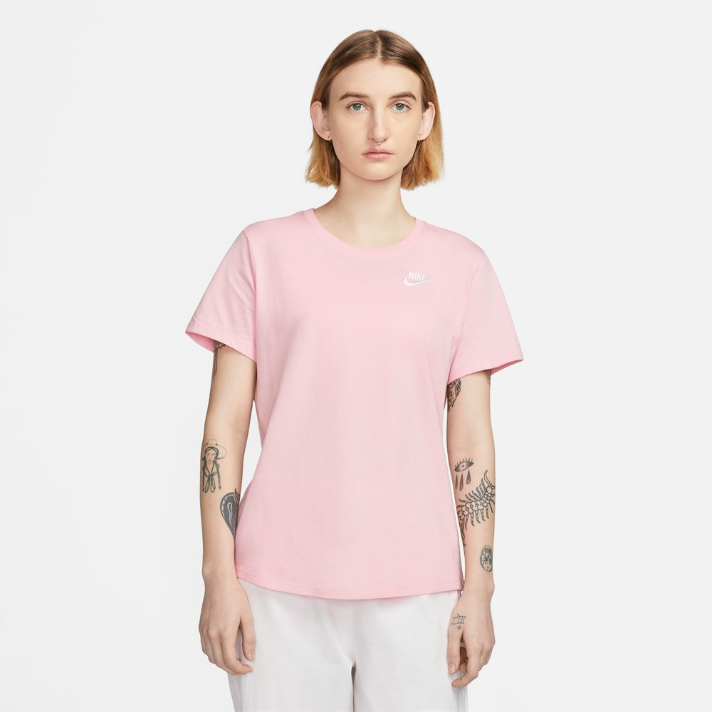 T-shirt pour femme Nike Sportswear Club Essentials - Rose tendre moyen