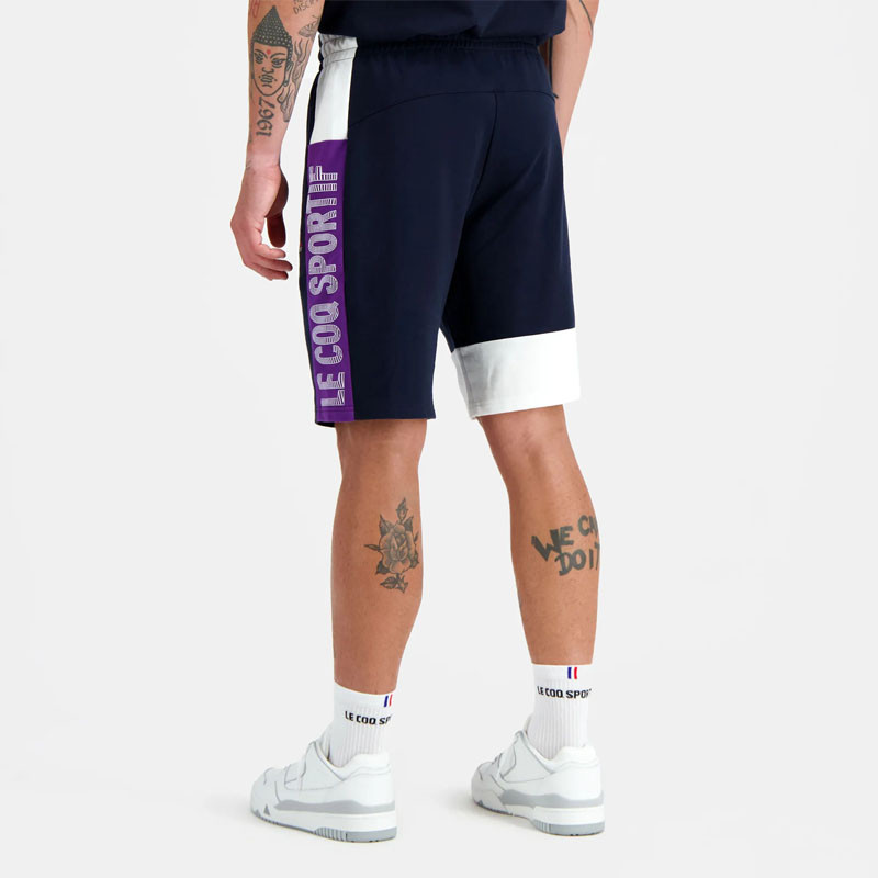 Le Coq Sportif Seasonal men's shorts - Navy/White/Purple - 2310005