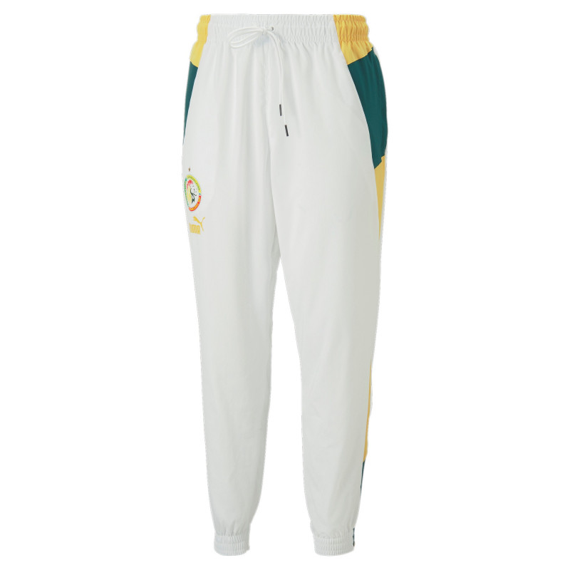 Pantalon de survêtement de football tissé pour homme Puma Sénégal (FSF) - Blanc/Moutarde - 7733106 05