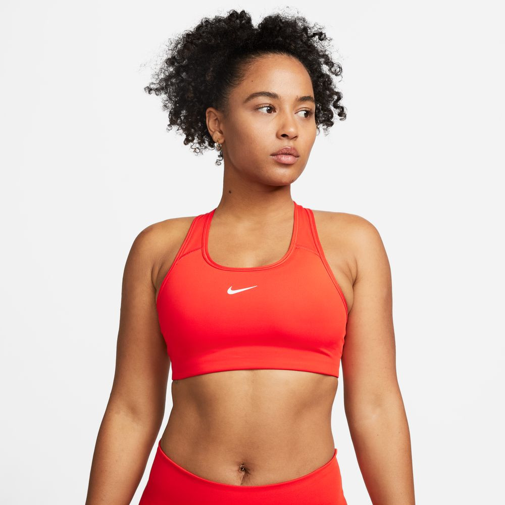 Nike Swoosh Sports Bra - Spicy Red /White