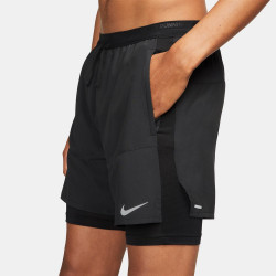 Short de running homme Nike Dri-FIT Stride - Noir/Argent réfléchissant - DM4757-010