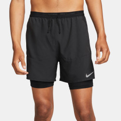 Short de running homme Nike Dri-FIT Stride - Noir/Argent réfléchissant - DM4757-010