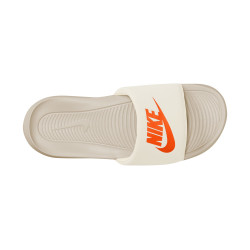 Nike Victori One men's slides - Sail/Safety Orange-Lt Orewood Brn - CN9675-108